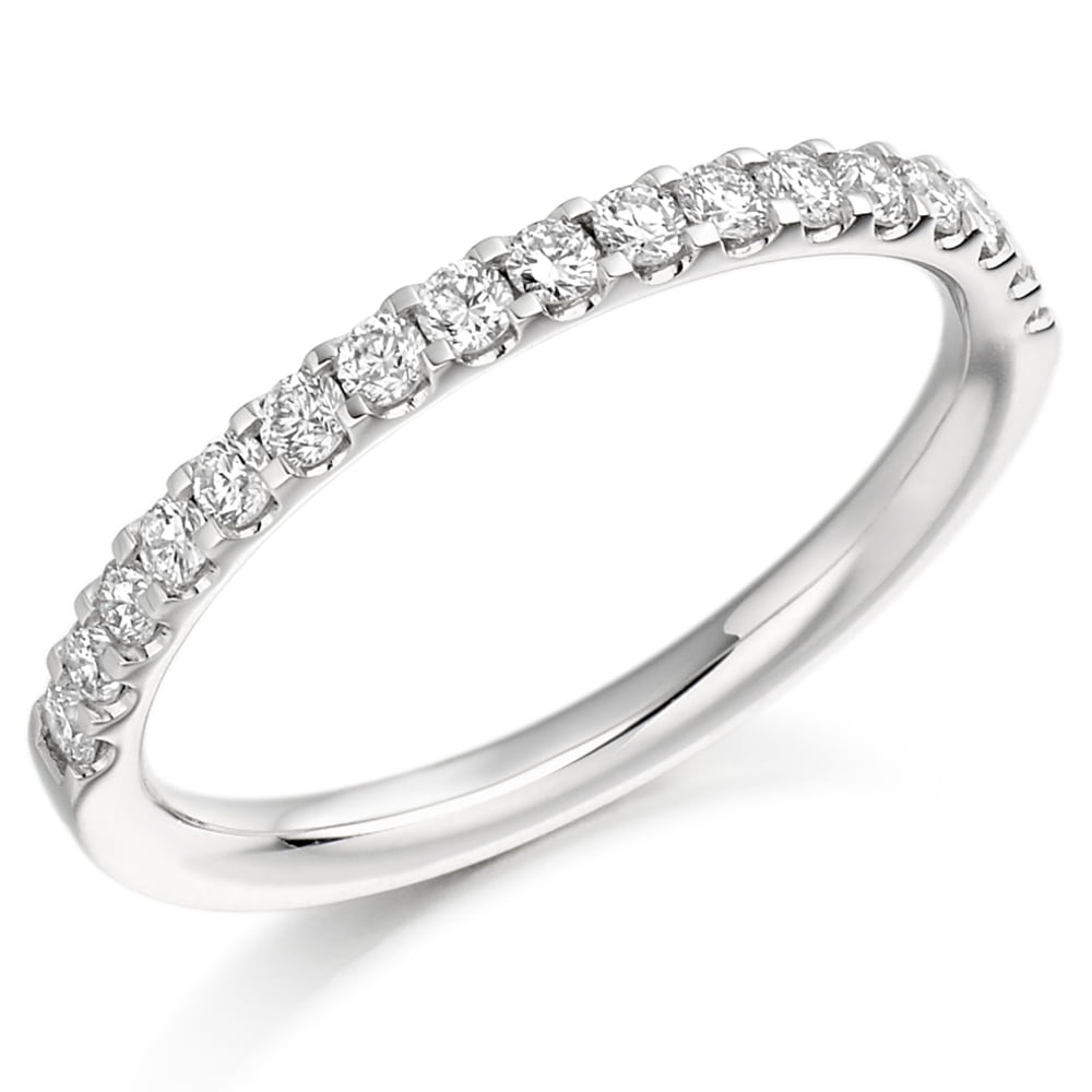 Platinum 0.33ct Diamond Half Eternity Ring