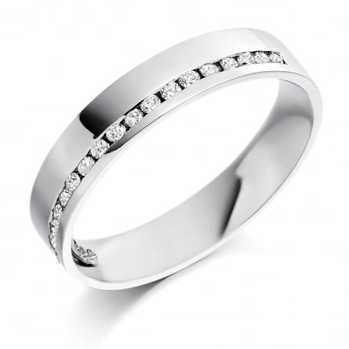 18ct White Gold 0.22ct Diamond Set Ladies Wedding Ring