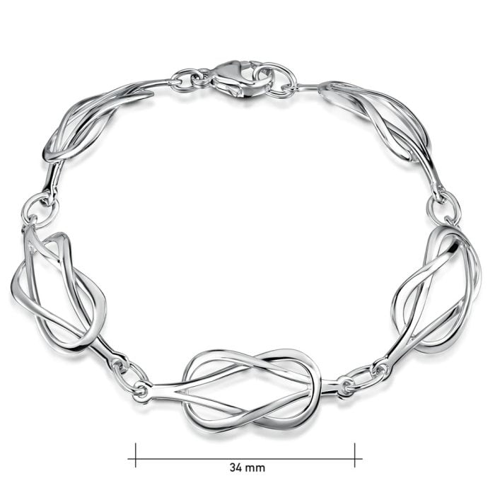 Silver Reef Knot Bracelet