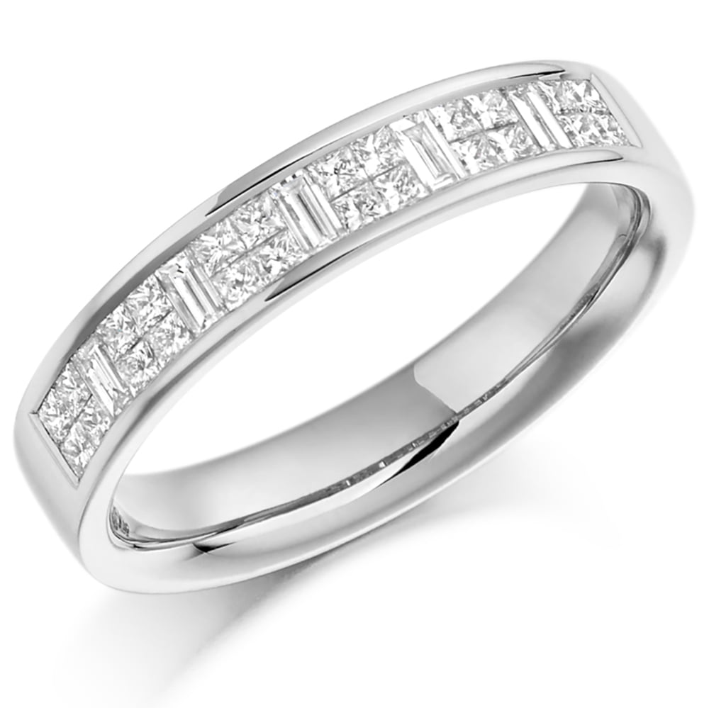 18ct White Gold 0.60ct Diamond Half Eternity Ring