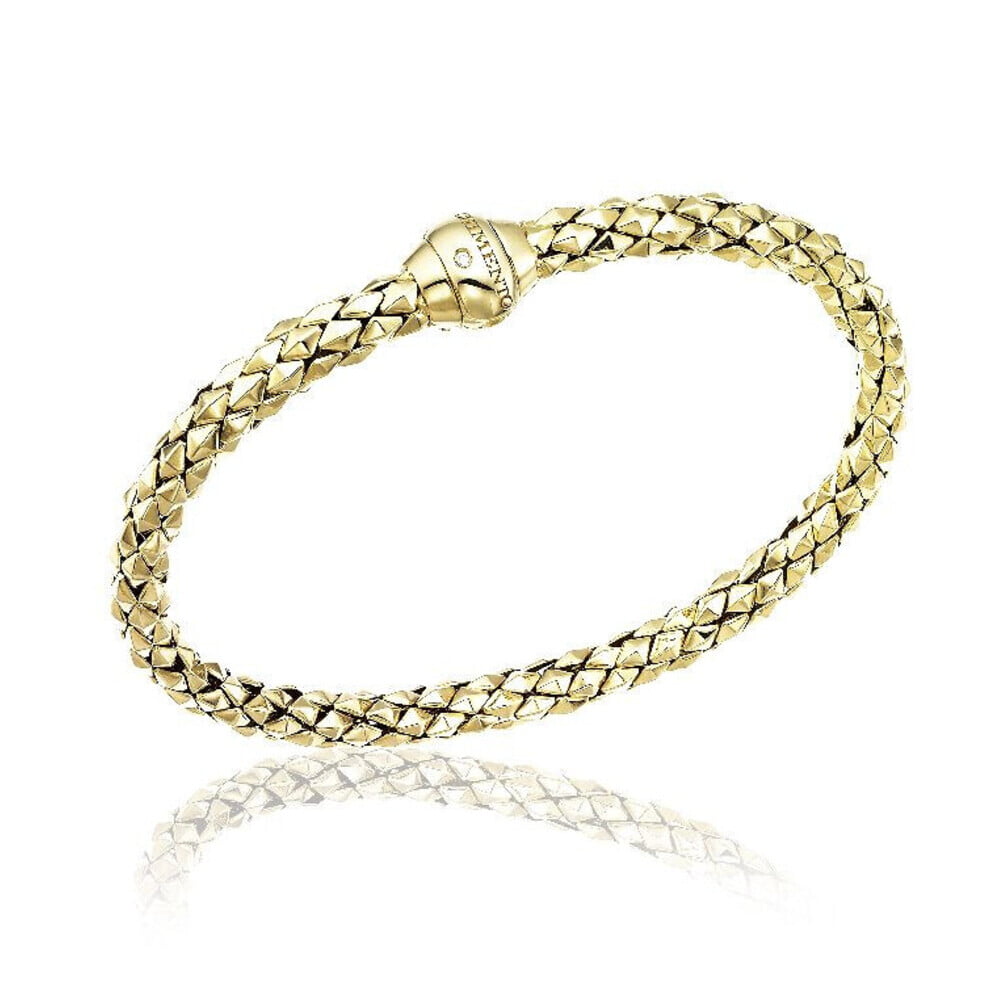 Chimento Stretch Classic 18ct Yellow Gold Diamond Flexible Snakeskin Bracelet