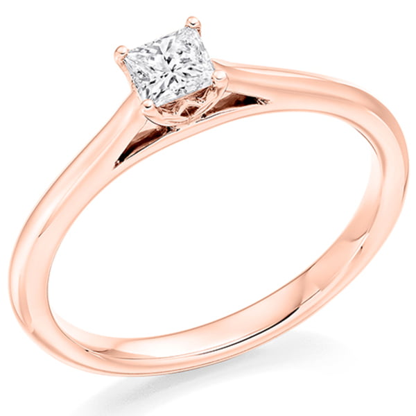 18ct Rose Gold 0.24ct Diamond Solitaire Engagement Ring