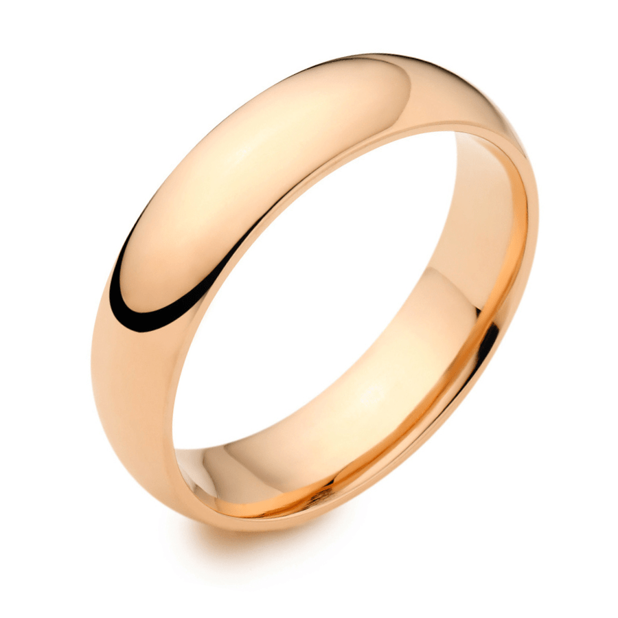 18ct Rose Gold 6mm Mens Wedding Ring