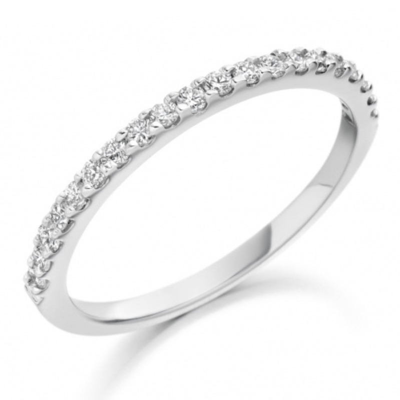 18ct White Gold 0.30ct Diamond Claw Set Ladies Wedding Ring