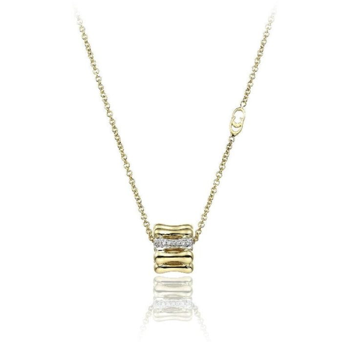 Chimento 18ct Yellow Gold Diamond Bamboo Necklace 1G05894B12450