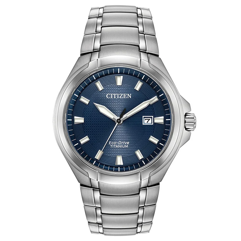 Citizen Eco-Drive Mens Super Titanium Blue Watch