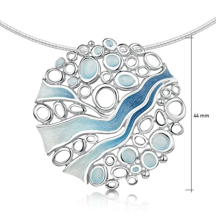 Arctic Stream Silver Arctic Blue Necklace
