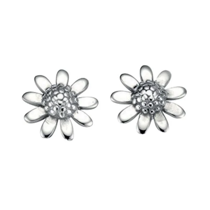 Beginnings Silver Flower Earrings
