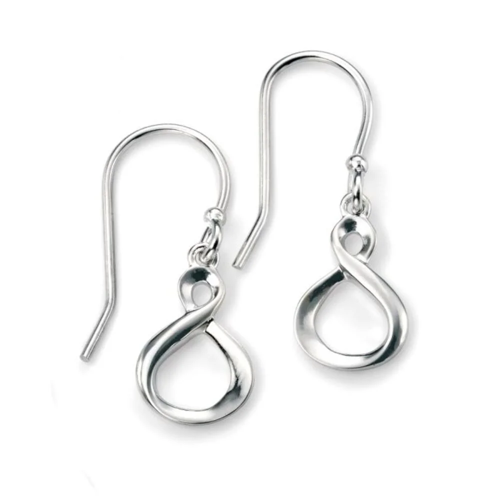 Beginnings Silver Infinity Drop Earrings