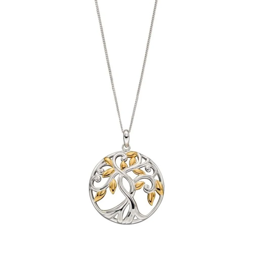 Beginnings Silver and Gold Tree Of Life Necklace Nettletons