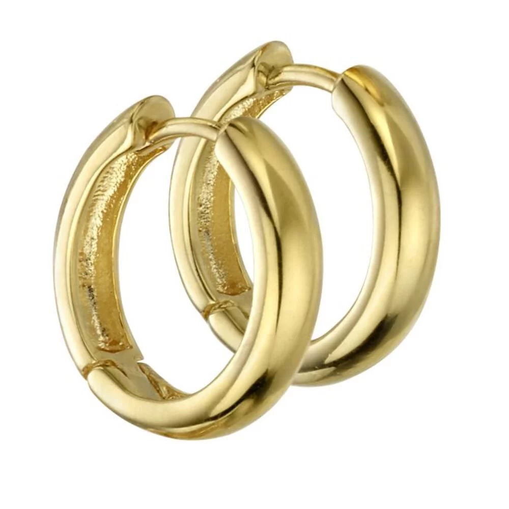 Beginnings Chunky Gold Hoop Earrings Nettletons Jewellers