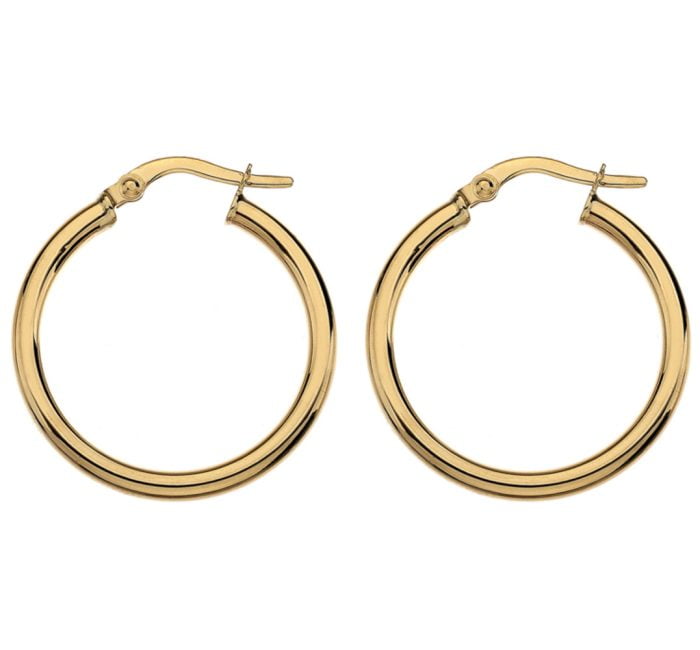 Curteis Small Yellow Gold Hoop Earrings