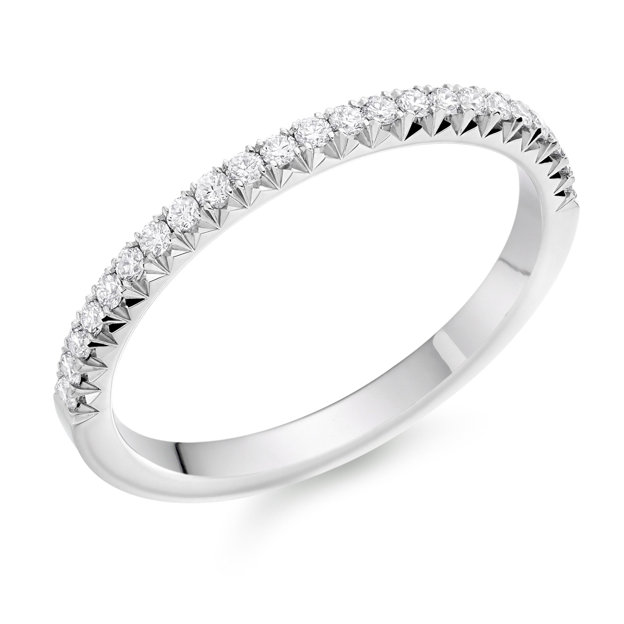 Platinum 0.23ct Diamond Set Ladies Wedding Ring