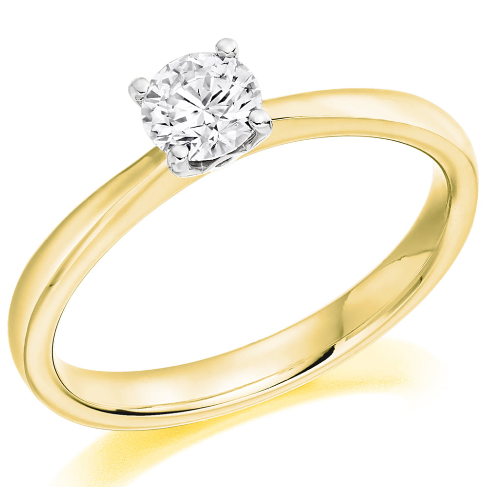 18ct Yellow Gold 0.40ct Diamond Solitaire Engagement Ring