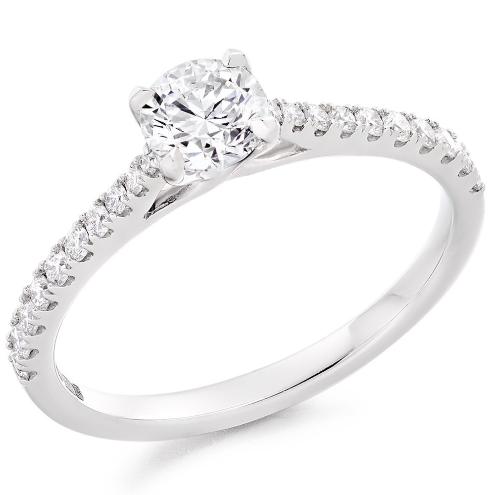 Platinum 0.76ct Diamond Solitaire Engagement Ring
