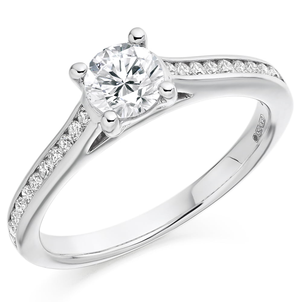 Platinum 0.75ct Diamond Solitaire Engagement Ring