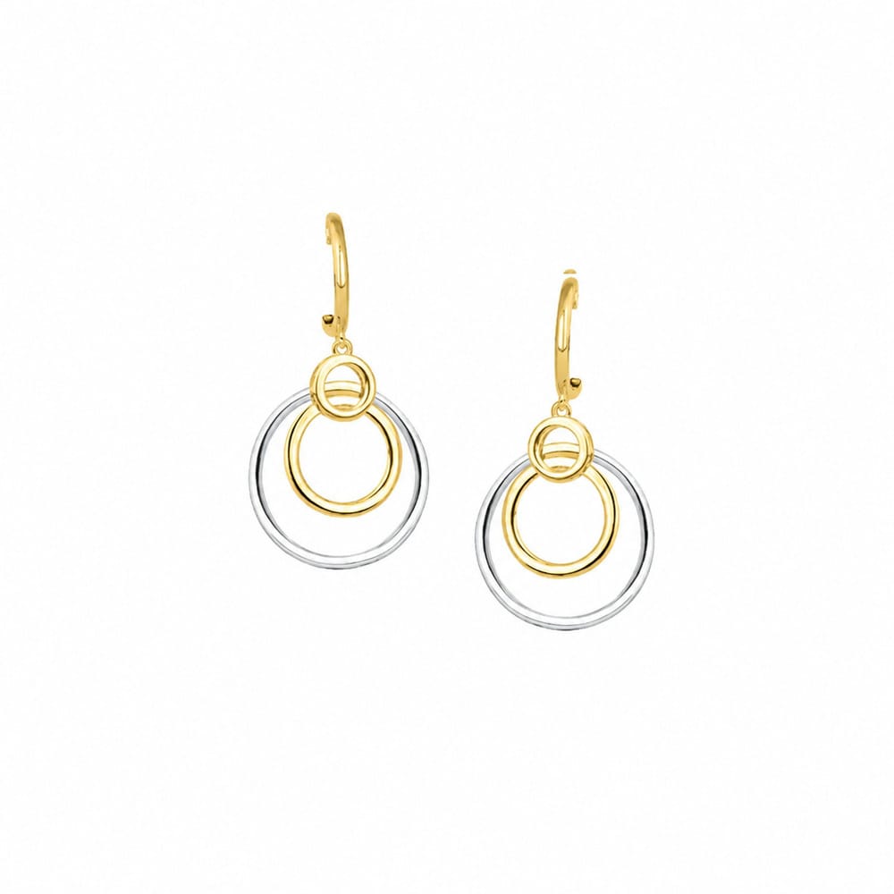 Amore 9ct Gold Ava Circle Drop Earrings