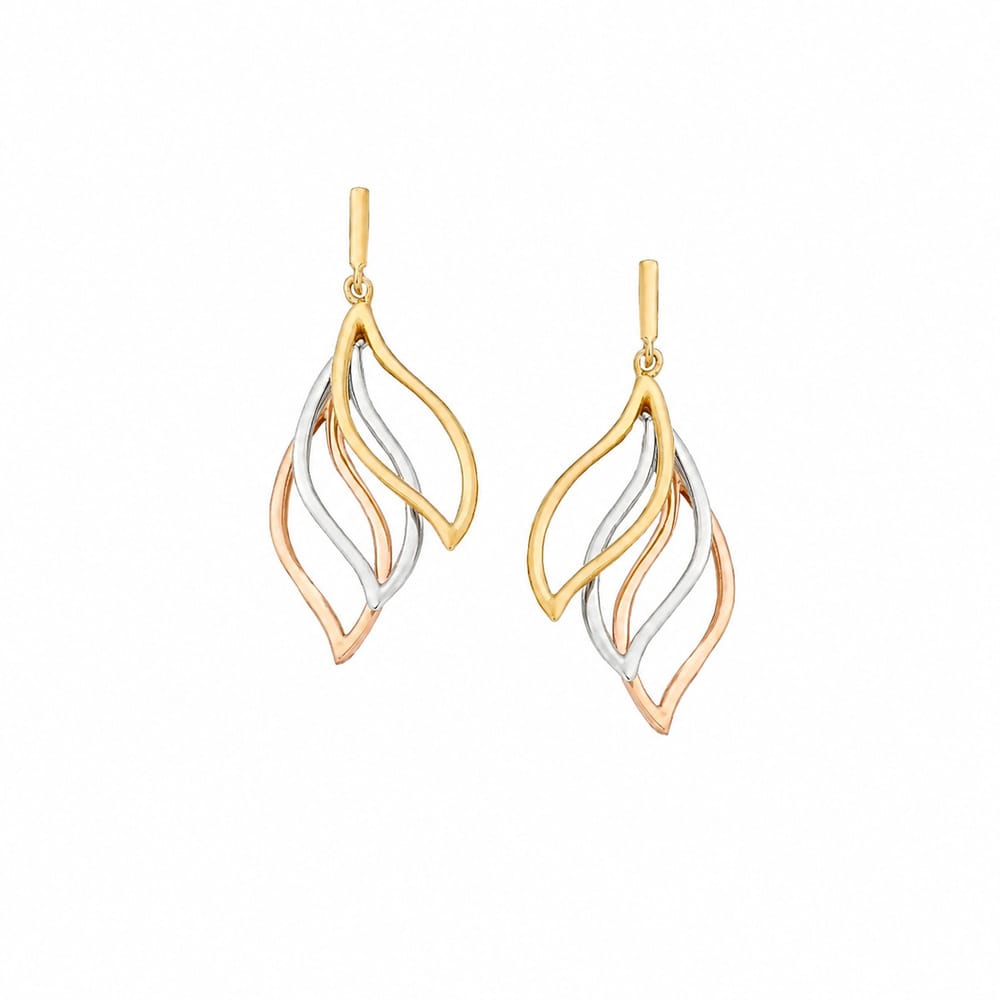 Three Leaf Drop Earrings