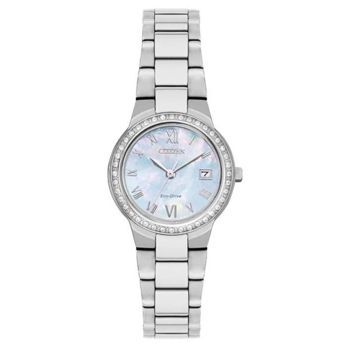 Citizen Eco-Drive Ladies Silhouette Crystal Steel Bracelet Watch