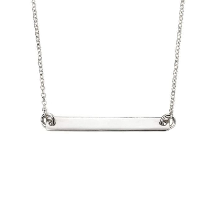 Beginnings Silver ID Bar Necklace