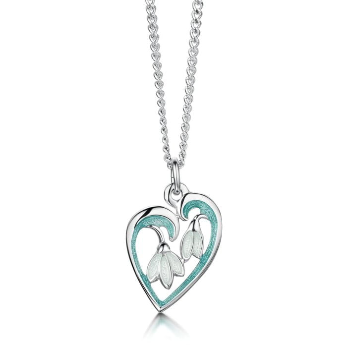 Small Snowdrop Heart necklace