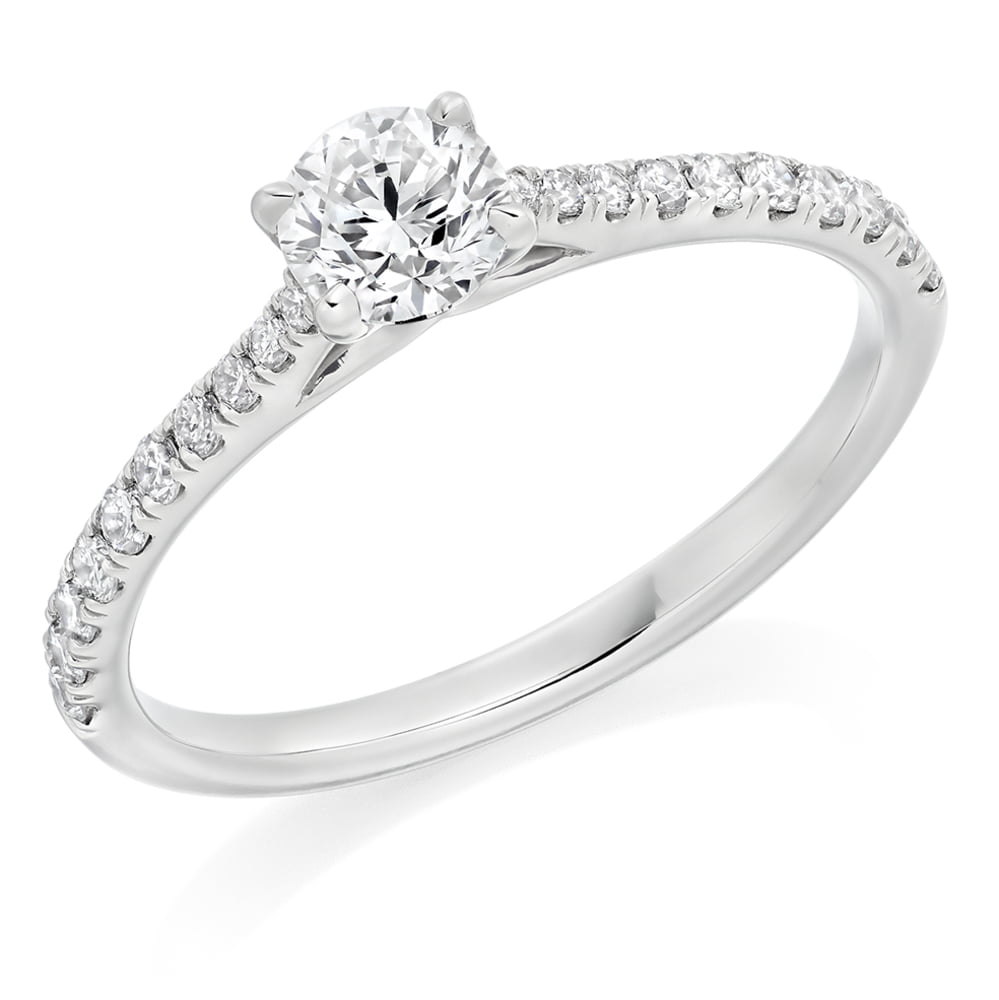 Platinum 0.56ct Diamond Solitaire Engagement Ring