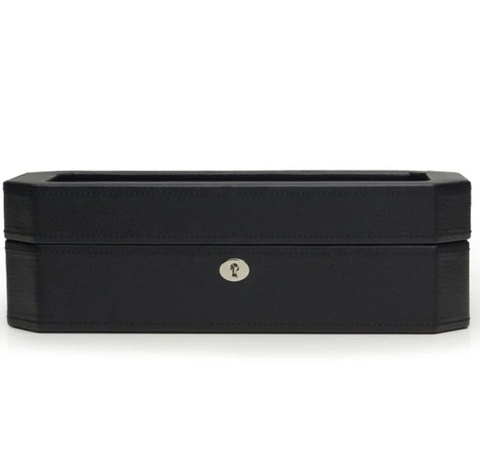 WOLF Windsor Vegan Leather Black Watch Box