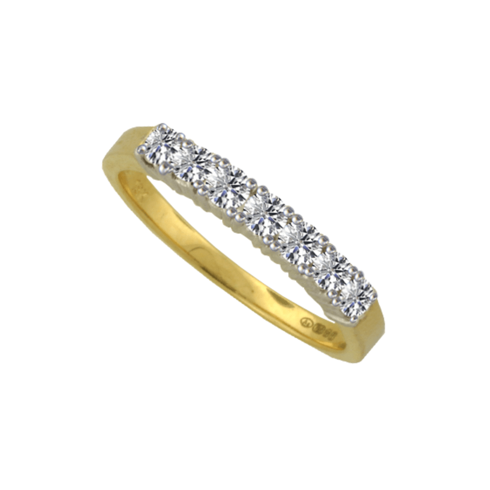 Amore 9ct Yellow & White Gold Bellissimo Diamond Half Eternity Ring