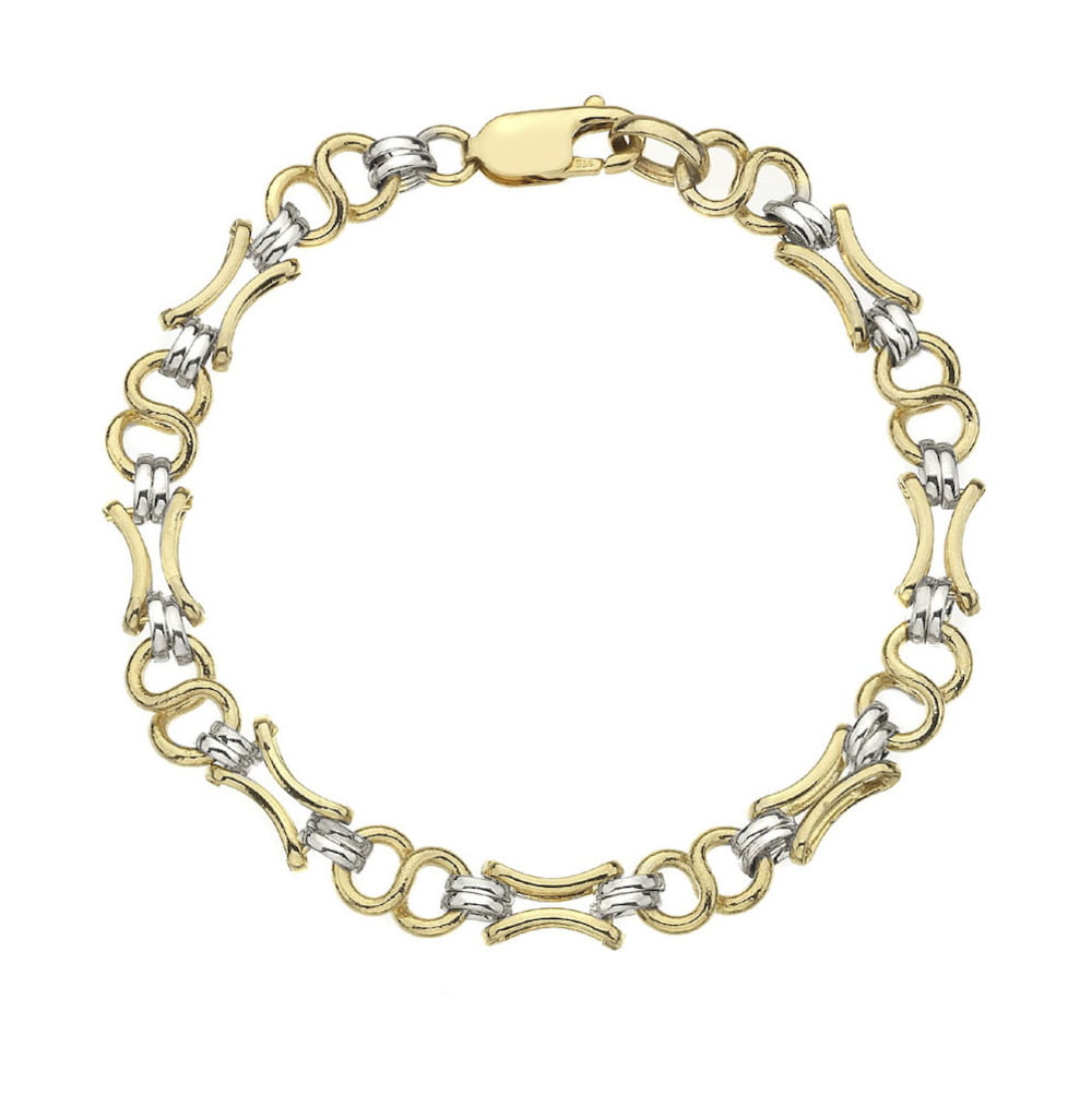Curteis 9ct Yellow & White Gold Cleopatra Link Bracelet