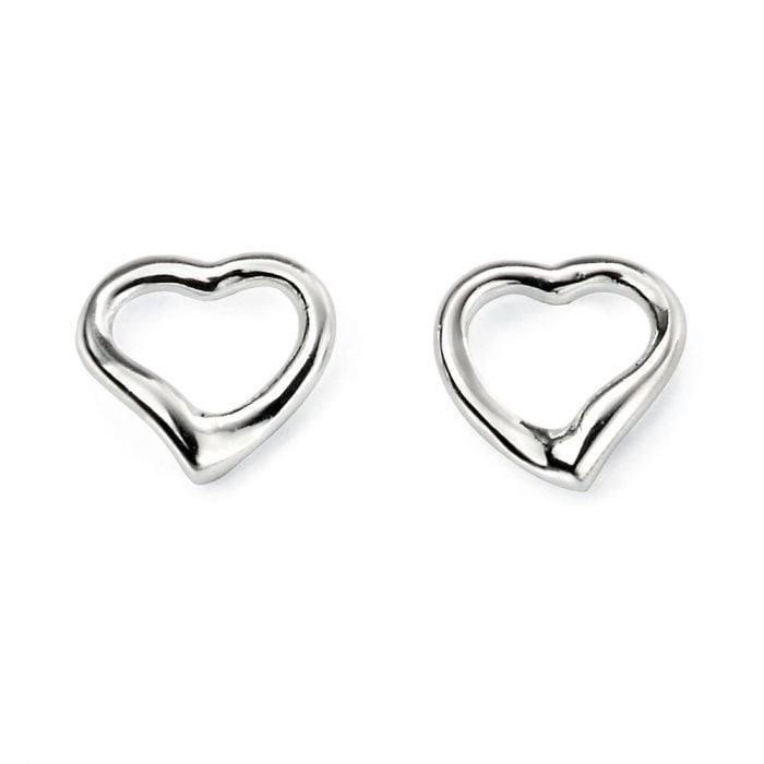 Beginnings Small Silver Heart Earrings