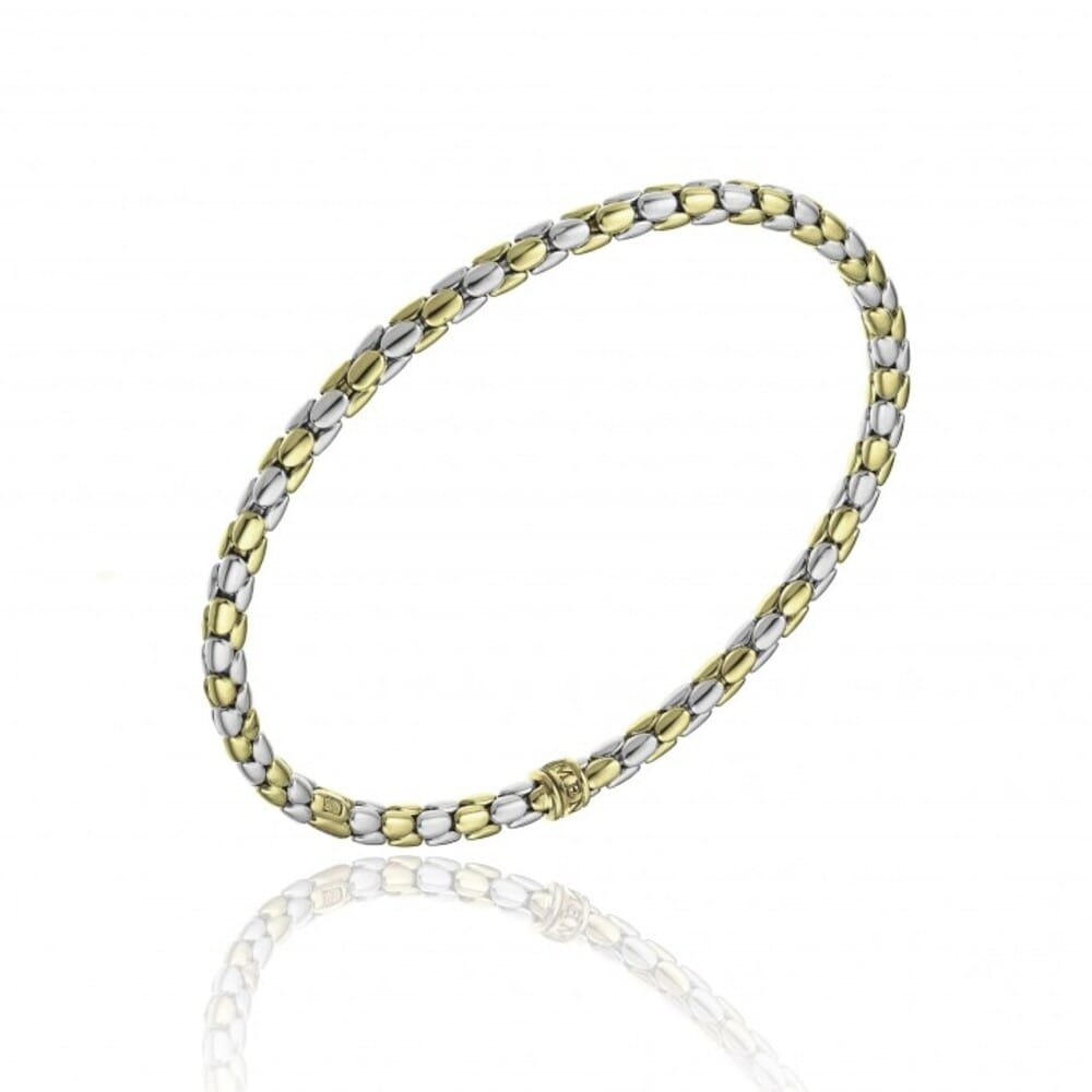 Chimento Stretch Spring 18ct Yellow & White Gold Flexible Bracelet