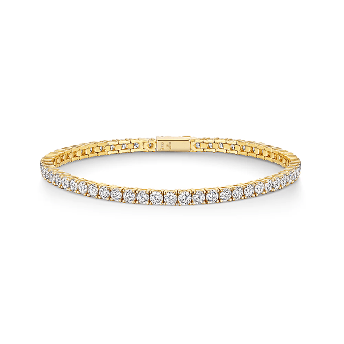 925 sterling silver Gold Plated Tennis Bracelet with Cubic Zirconia
