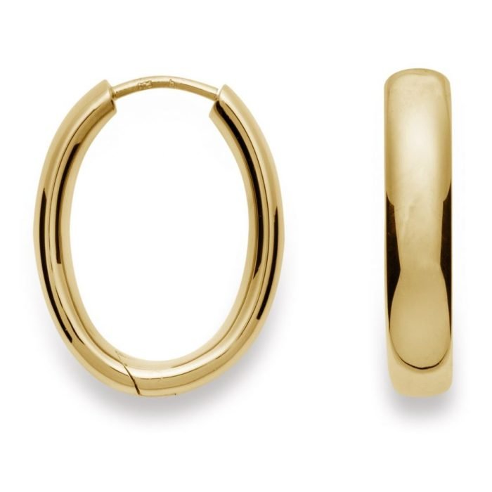 Gold hinged hoop earrings