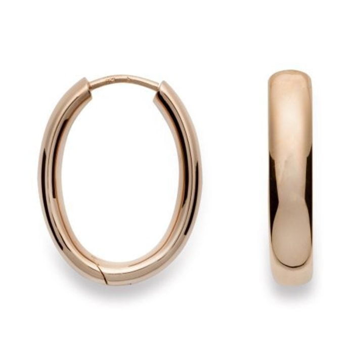 Rose Gold Oval Hoops