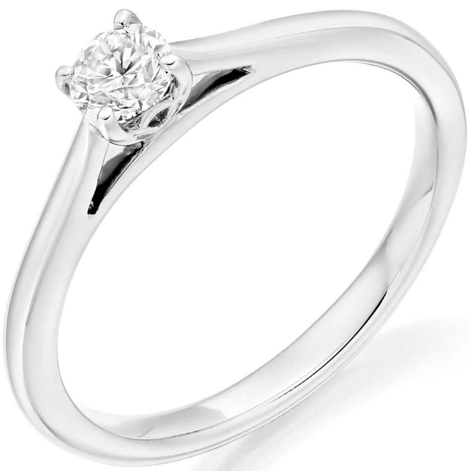 Platinum 0.25ct Diamond Solitaire Engagement Ring