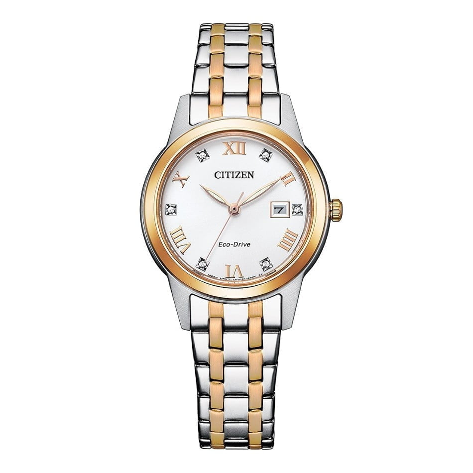Citizen Ladies Two Tone White Dial Watch