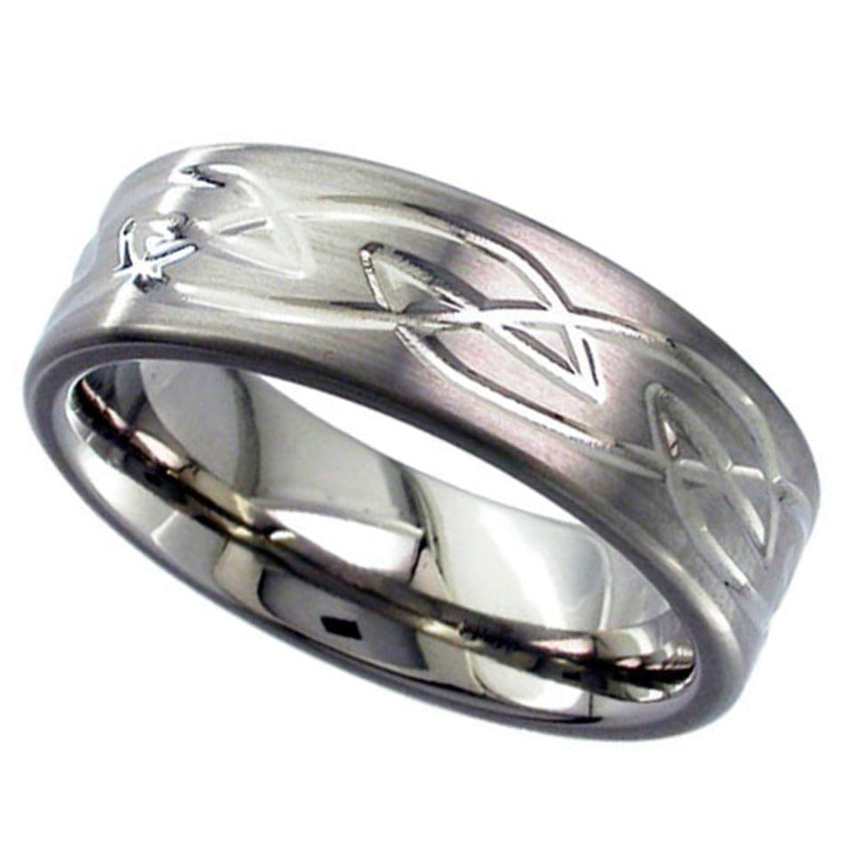 GETi Celtic Knot Detailed Titanium Flat Profile Ring