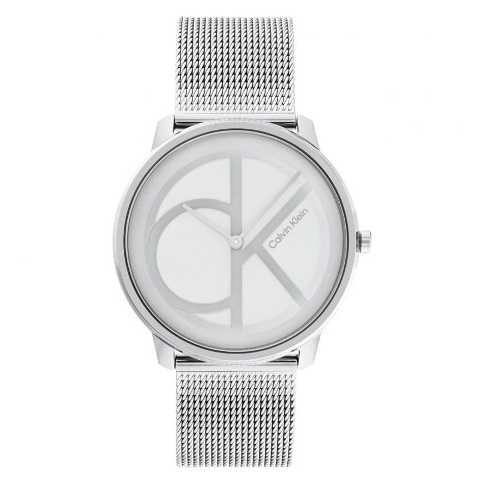 Calvin Klein Unisex Iconic Silver Steel Mesh Watch 