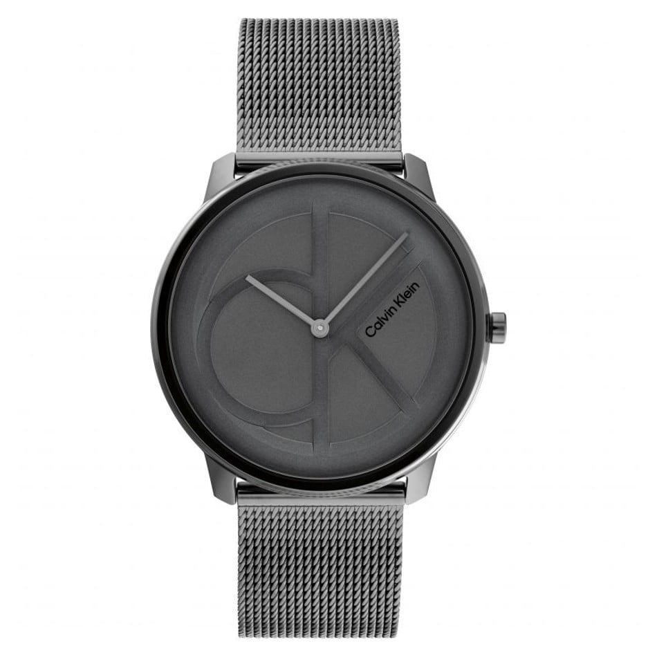 Calvin Klein Unisex Iconic Dark Grey Mesh Watch