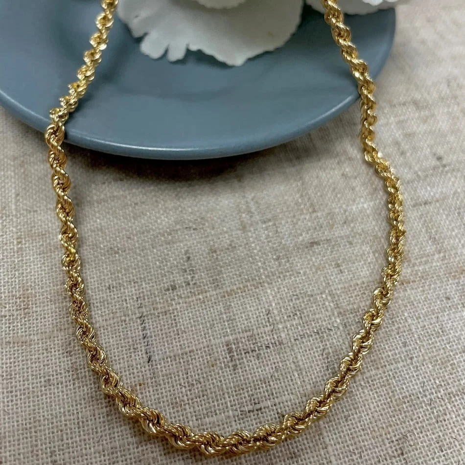 Pre-Owned 9ct Gold Rope Link Chain Nettletons Jewellers