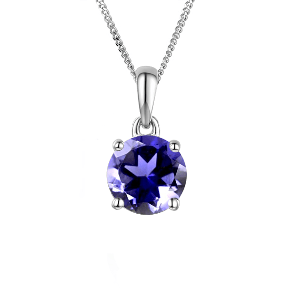 Amore Sterling Silver Iolite Purity Necklace