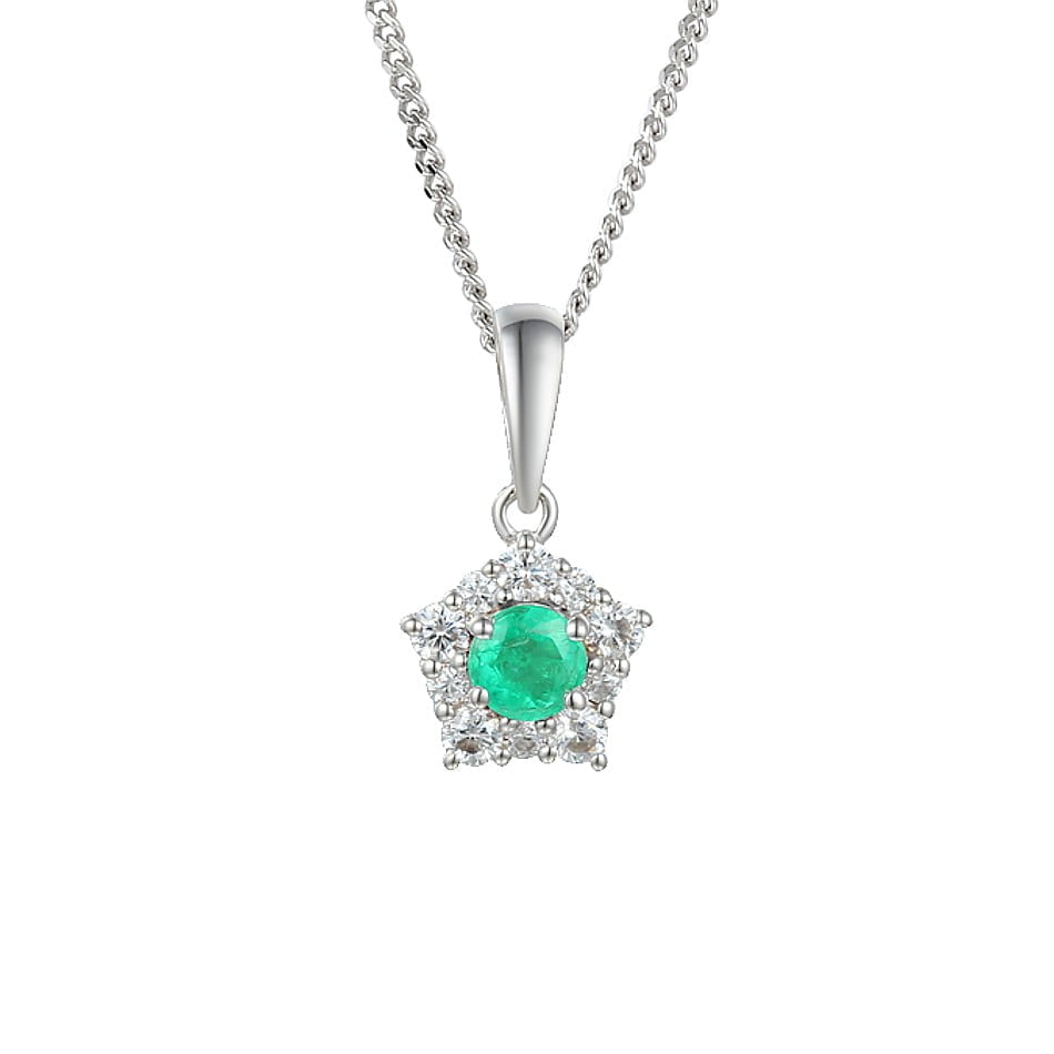 Amore Silver Emerald Classico Pendant