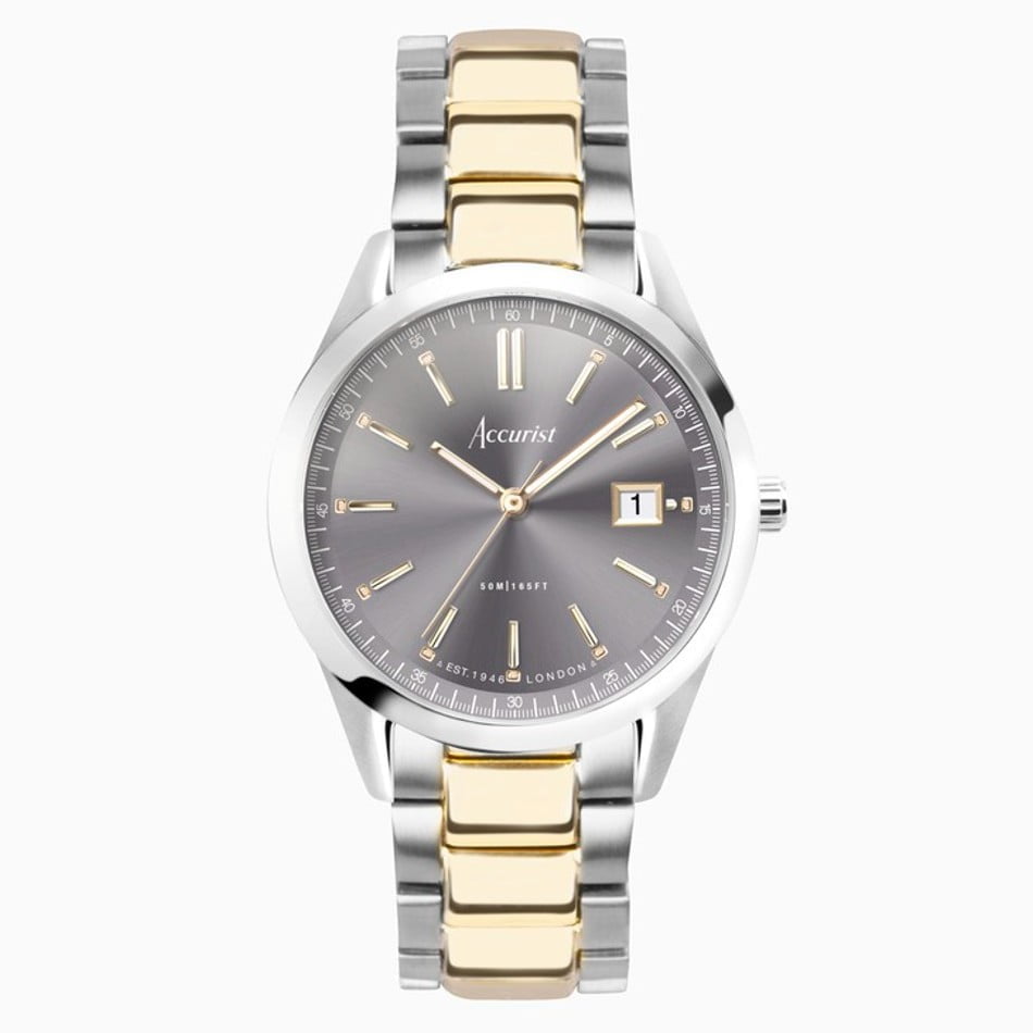 Accurist Mens Everyday Two Toned Grey Watch