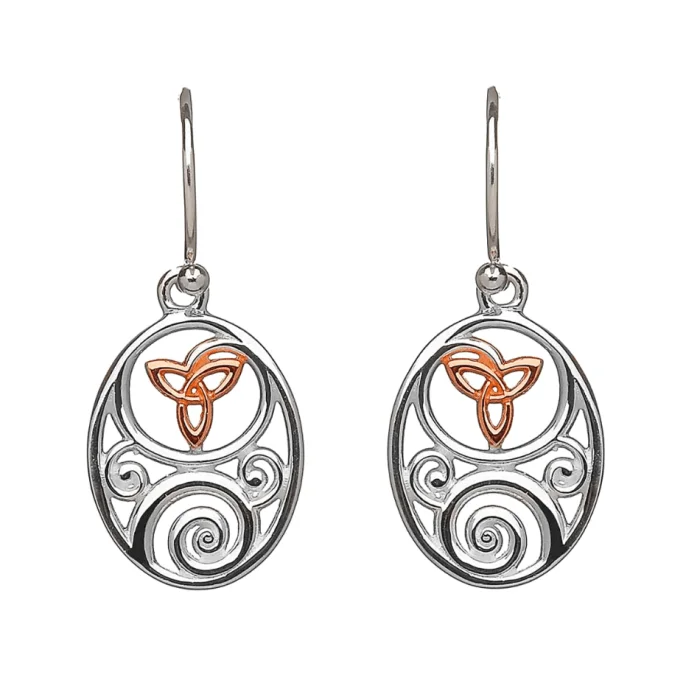 Celtic Silver Drop Earrings