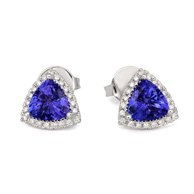 Tivon Tanzanite and Diamond 18ct Earrings