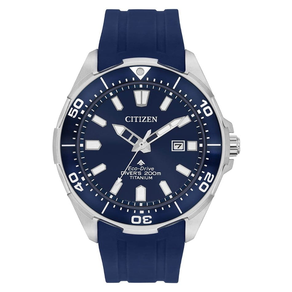 Citizen Men’s Eco-Drive Promaster Titanium Blue Silicone Strap Watch