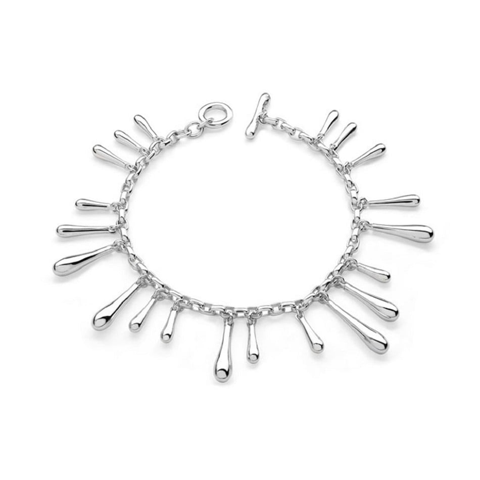 Lucy Quartermaine Silver Multi Drop Bracelet