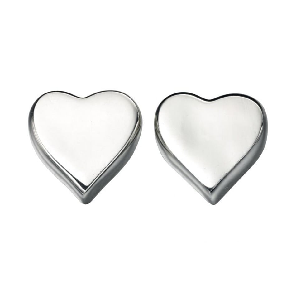 Beginnings Plain Silver Heart Stud Earrings