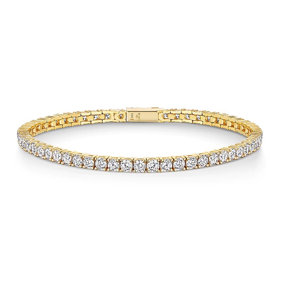 Jools By Jenny Brown Silver & Yellow Gold Plated CZ Tennis Bracelet