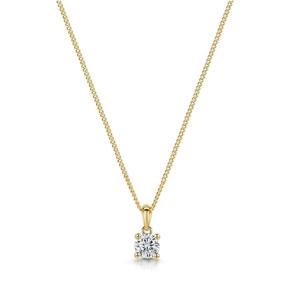 Jools By Jenny Brown Silver & Yellow Gold Plated Cubic Zirconia Solitaire Pendant